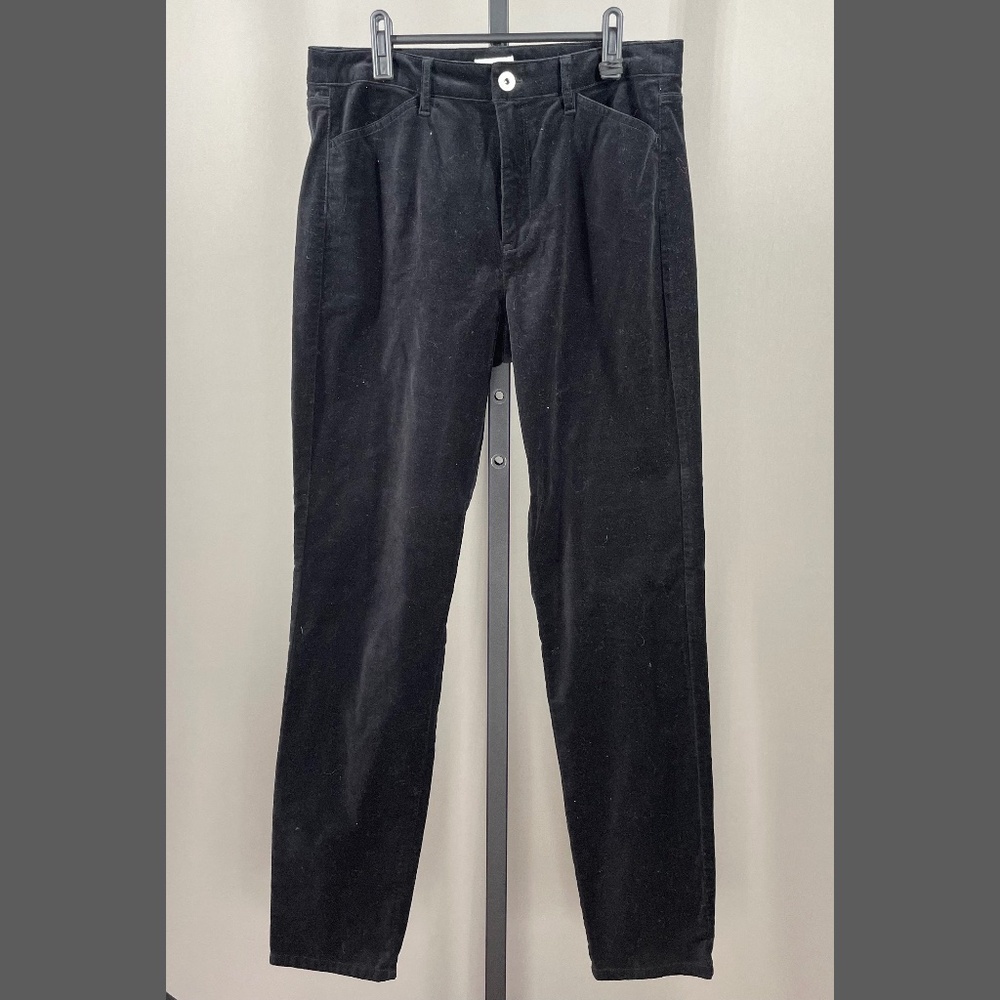 NEW J Jill Pants Womens 10 tall black velvet skinny preppy casual